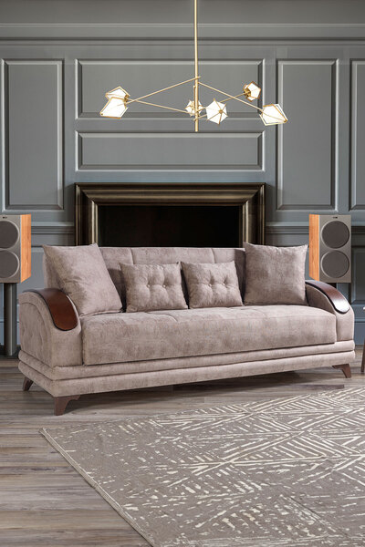 Eymense Asos Çekyatlı Üçlü Kanepe Çekyat