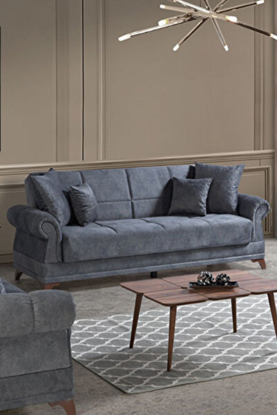 Eymense Royal Çekyatlı Üçlü Kanepe Çekyat