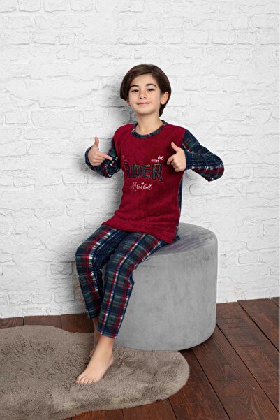 Asel Girl's / Boy's Fleece Plush Double Pajamas Set with Different Color Options