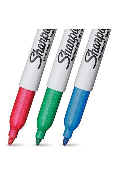 Sharpie Marker Permanent Metallic Red Green Blue 3 Pieces Bls2067103