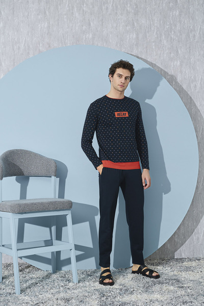 Svm 9415 ERKEK BASKILI PİJAMA TAKIM