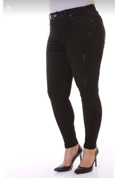 TRENDNATUREL Large Size Battal Jeans Nailed Black S.o.l.m.a.z (Sharer)size Available in Our Table