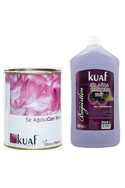 Kuaf Konserve Sir Ağda Titanyum 800 Gr + Sir Ağda Temizleme Yağı 750 Ml Böğür...