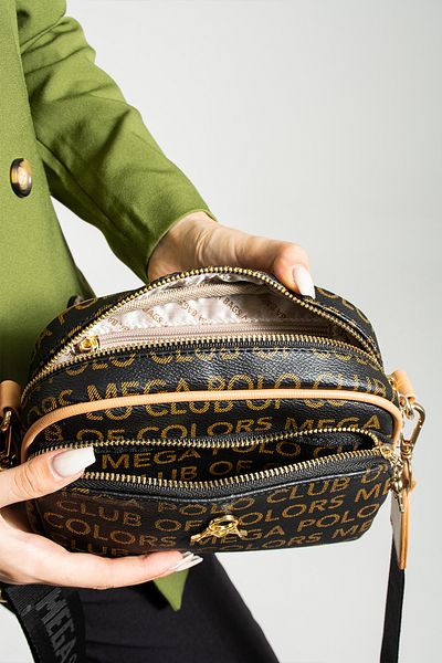 YOGII Breda Model Leather A Ποιοτική τσάντα χιαστί ώμου με μίνι πορτοφόλι με πολλές τσέπες Λειτουργικό VIP