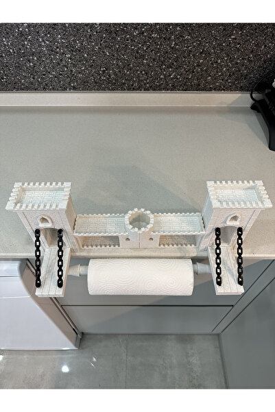 IK3D Suport pentru prosoape cu role de hârtie montat pe perete - Evul Mediu - Suport pentru șervețele