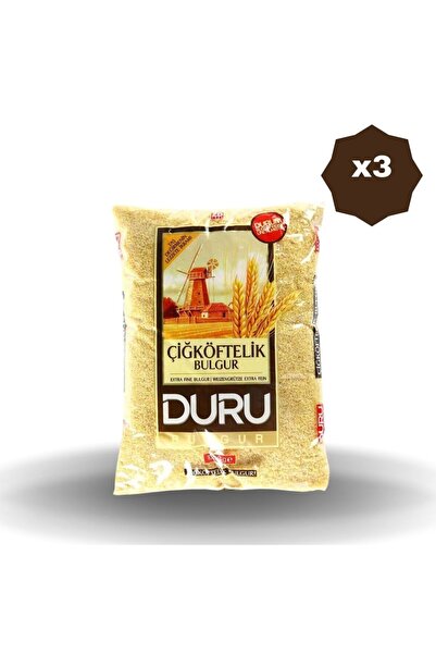 Duru ÇİĞ KÖFTELİK BULGUR 1 KG x 3 ADET
