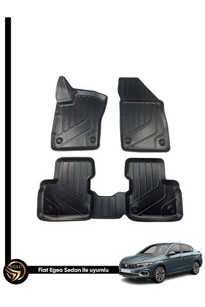 Gold Oto Aksesuar Fiat Egea Sedan 2015-2023 ile Uyumlu Kauçuk Lena Havuzlu Pa...