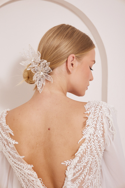 Runkli Adams Bridal Bun Buckle Bridal Lace Bun Buckle 2pcs