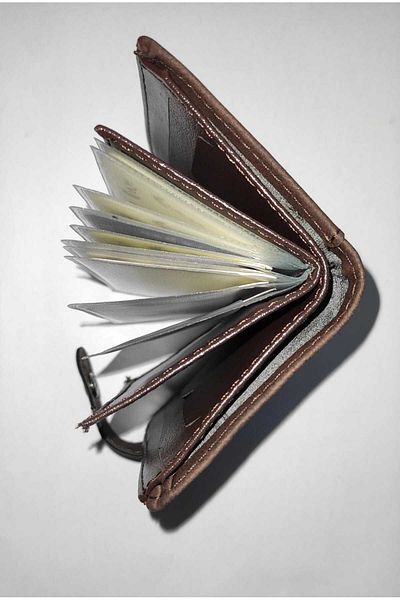 firdevsi hobi nubuck 10 transparent card holder wallet with vertical snap housing