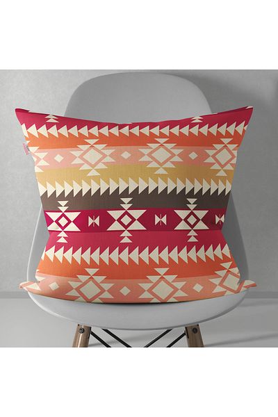 menesahome Throw Pillow Cover, Patterned Throw Pillow, Pillow Cover, Red Throw Pillow, 43x43