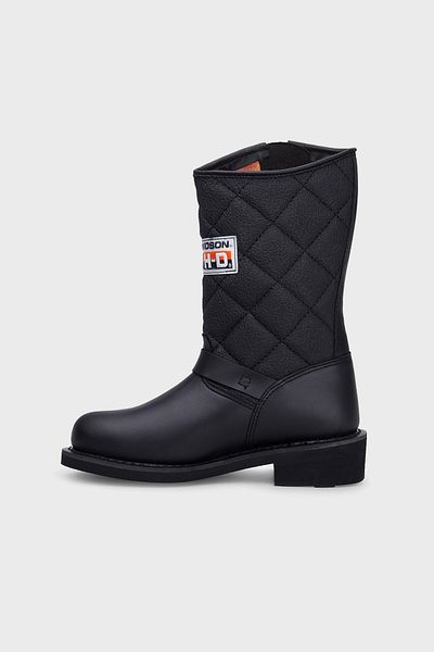 Harley Davidson Μαύρα Γυναικεία Μποτάκια 025G 100071 -Μαύρο-Δερμάτινο