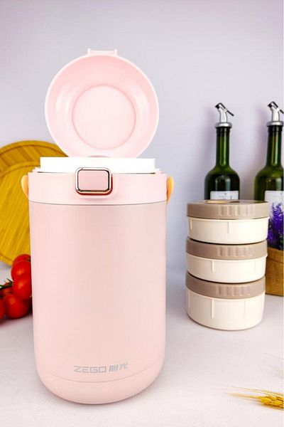 Digithome Food Thermos with Stainless Steel Chamber 2000 ml Pink - Yk1412 C320.025