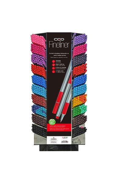 Ceo Fineliner Plus Stand 540 Pieces CEO-FLS003