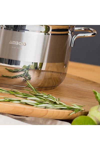 Amboss Saphire 6-Piece Deep Cookware Set with Glass Pot Top