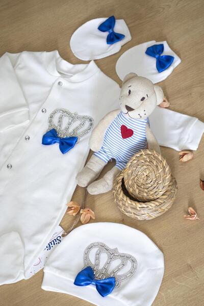 Sitilin Baby Boy Bow Tie King Stone Fancy Rompers Set 0-3 Months Stl6370