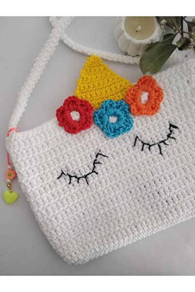 nasclaycollection Poklon bela jednorog torba za devojčice (ukras na torbi je ...