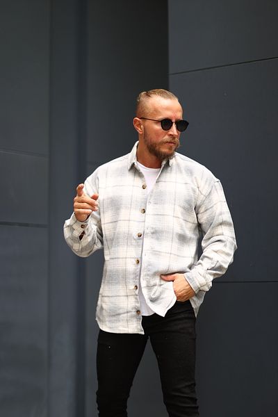 HAWKKİNG Men's Winter Oversize Lumberjack Shirt