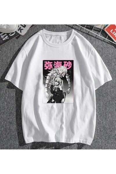 VişneliWears Death Note Collage White Unisex Oversize T-shirt