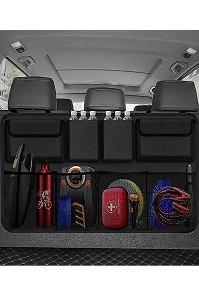 RevuBaby Organizer Organizer Bag for Car Trunk with 8 Pockets - Auto Seat Back Mesh