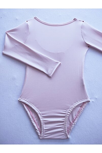 LULLY KİDS Lully Kıds Jimnastik Bale Antreman Pembe Uzun Kol Body Kız Çocuk M...