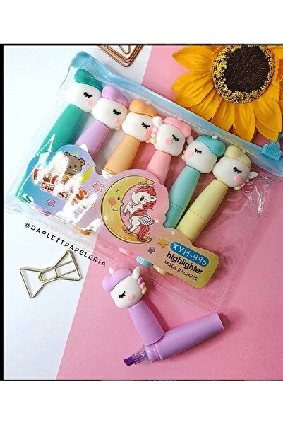 ED KIRTASİYE Linea Unicorn Başlıklı Fosforlu Kalem & Renk