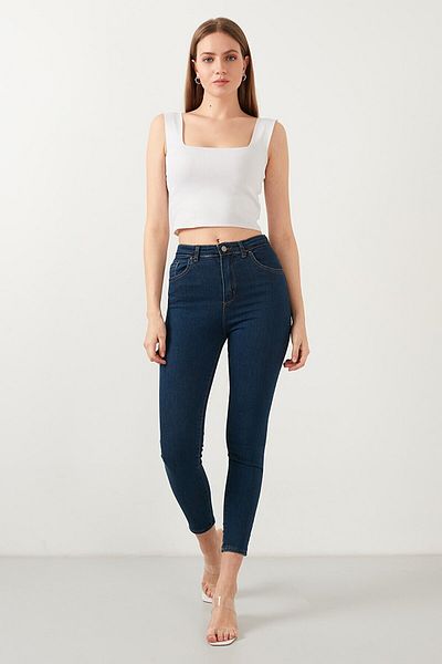 Lixera Pantaloni skinny din jean din lycra albastru închis Valencia