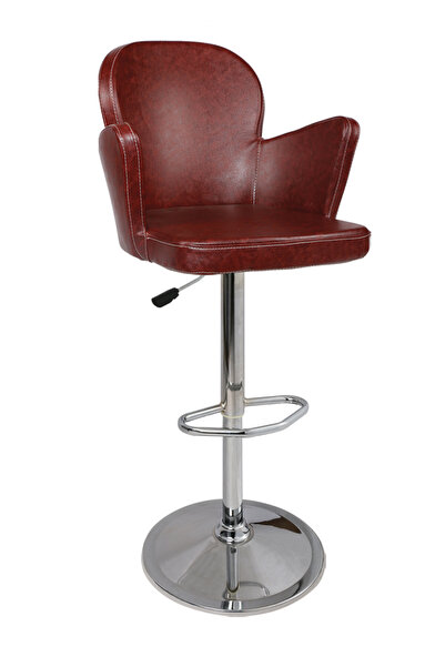 RiseOfis Bar-Ofis Taburesi Basamaklı Krom Flanş Ayaklı - 7