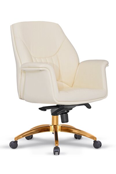 RiseOfis Pamses Şef Koltuğu Senkron Mekanizmalı Gold Yıldız Ayaklı