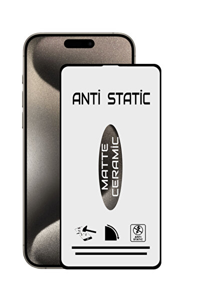 CaseWorld Apple iPhone 15 ProMax Tam Kaplayan Anti Statik Kırılmayan Mat Sera...