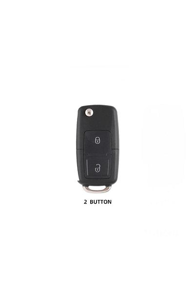 AYZ GARAGE Volkswagen-Seat-Skoda Switchblade (Old Case) TPU Material Cream Key Case (2 Keys)