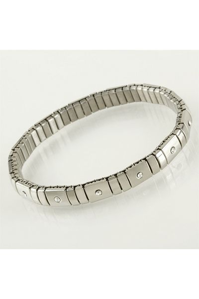 Hunter Silver Nominatin Italian Steel Bracelet