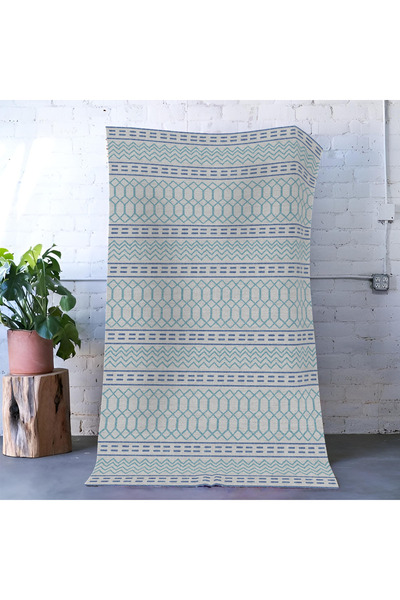 Rugs Modern Halı Μοντέρνο διακοσμητικό χαλί με θέμα το μπλε της Mira, με γραμ...