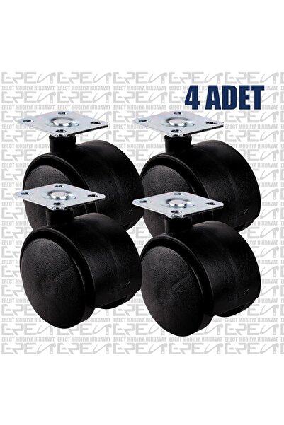 Erect Mobilya Hırdavat Düz Tabla Tekerlek 50lik 4 Adet