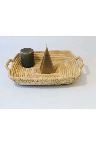 Savana El Yapımı Sanatları Glove Straw Tray Large Size_ 30 Cm