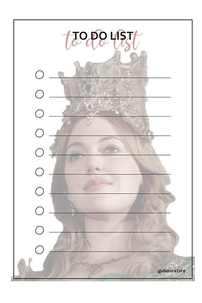 DileloyStore Hürrem Sultan To Do List, Memo Pad Planner Design Notebook A6 (10X14.5)