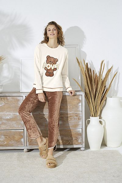Sevim 15184 EMBROIDERED PAJAMAS SET