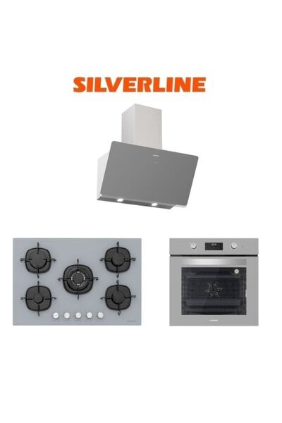 Silverline Gri Cam Ankastre Set (3457 Soho 60+cs5365s01+bo6502s02)