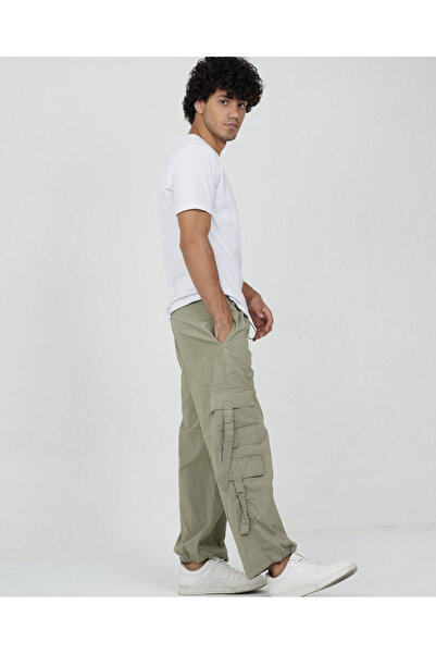 DEEFWEAR Y2k Baggy Tactical Cargo Parachute Pants with Adjustable Waist and Legs