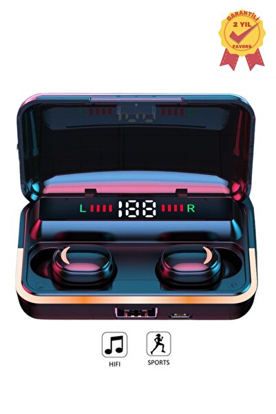 Favors Mipods Işıklı Bluetooth Kulaklık 1200 Mah Powerbank Özellikli Hd Ses Extra Bass Kablosuz Kulaklık