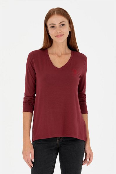 U.S. Polo Assn. Hanorac roșu Claret de damă
