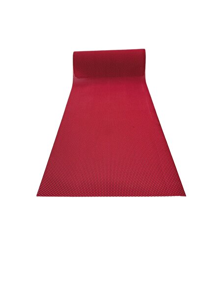 TBMPLASTİK TBM Plastic Anti-Slip Red Star Mat Width: 90cm Anti-Slip Mat