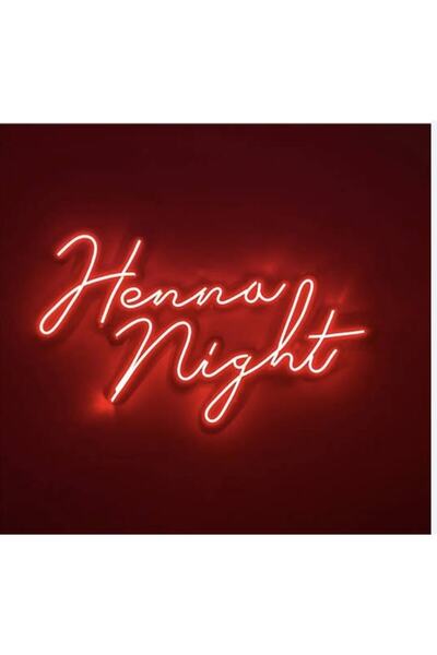 Extremmotif Henna Night Neon Tabela Özel Gün Neon Led