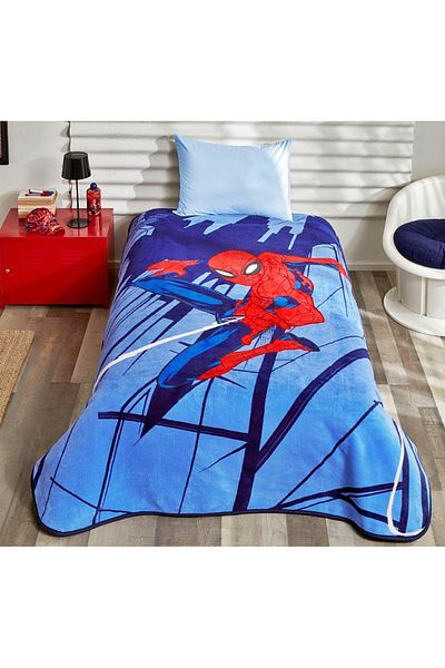 Taç Pătură unică originală Disney Spiderman cu licență