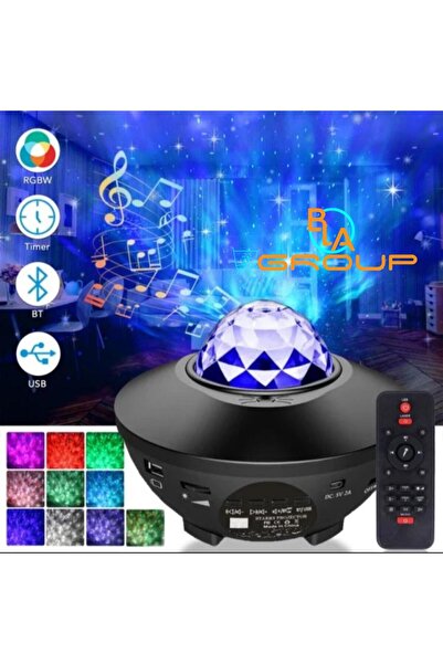 BLA GROUP Galaksi Gökyüzü Projektör Projeksiyon Ufo Bluetooth Hoparlör Gece L...