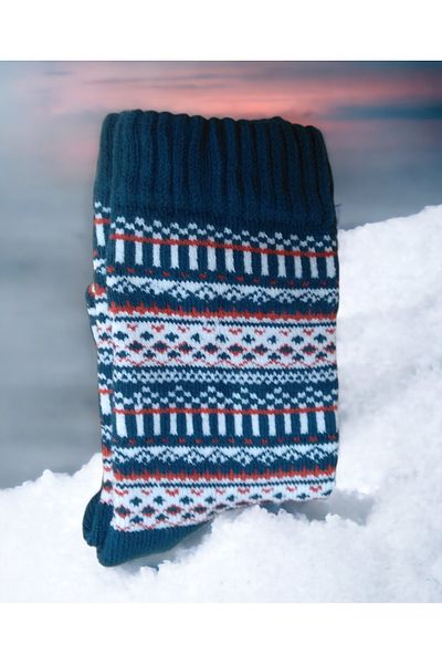 Shopiolog Scandinavian Design Extra Thick Patterned Winter Wool Socks