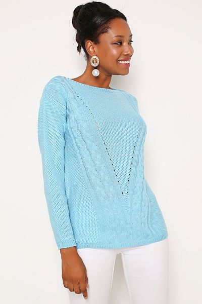 AVORWE Pulover din tricot cu model din alamă solidă împletită