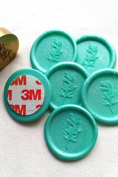 Dekorden 50 ready-made seals - Aqua green