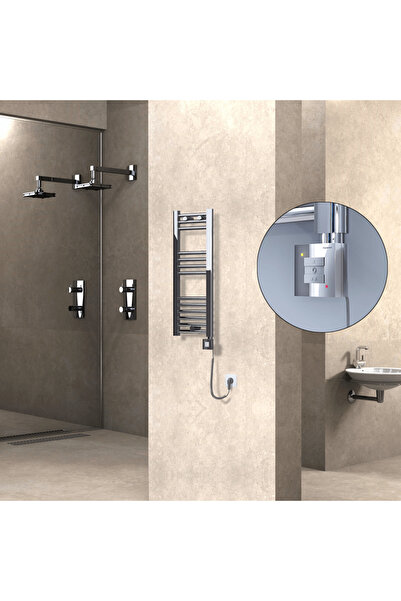 Radiva Haiti Elektrikli Havlupan 300x800 Düz Krom (KTX1 Termostat) 200 Watt S...