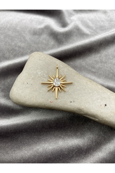 takitokaciniz Altın Kaplama Kutup Yıldızı Kolye Küpe Aparatı