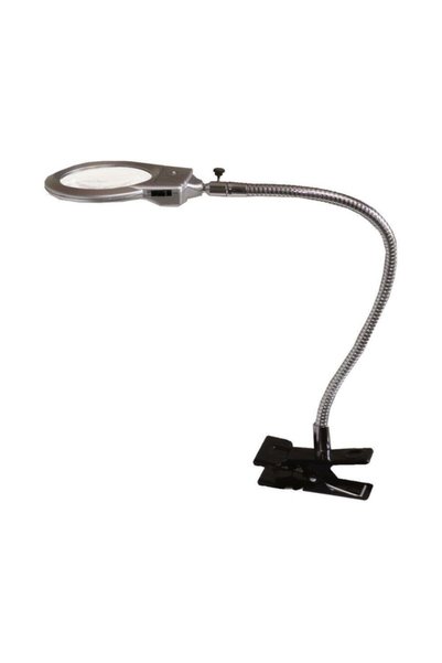 Nikula عدسة مكبرة بمشبك حلزوني - 13 سم مع ضوء LED Mg15120-c